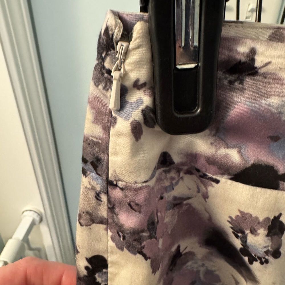 New Ann Taylor Loft Cream Purple Floral Women’s Misses Mini Skirt Size 0 - Picture 7 of 10